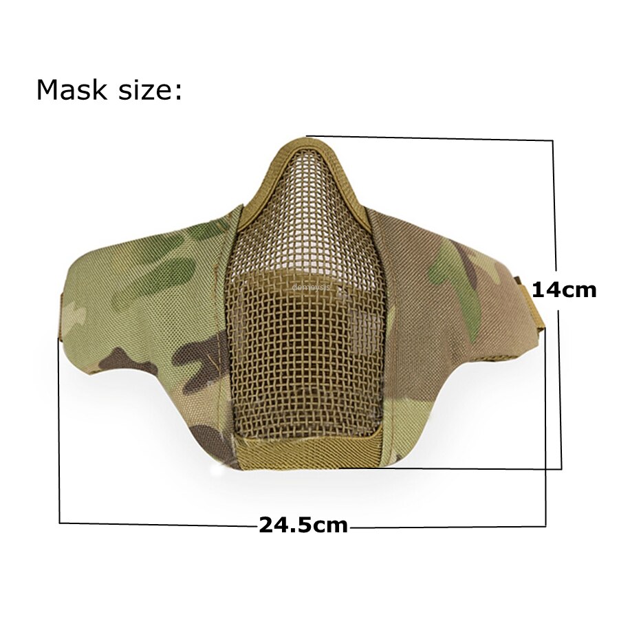 Airsoft Face Half Mask Camo