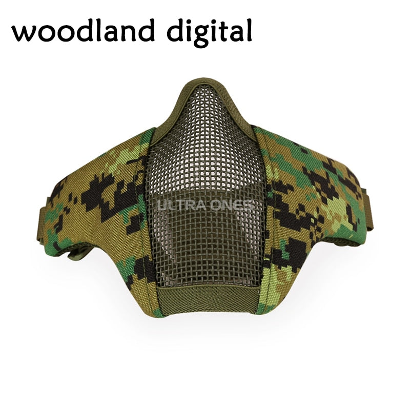 Airsoft Face Half Mask Camo