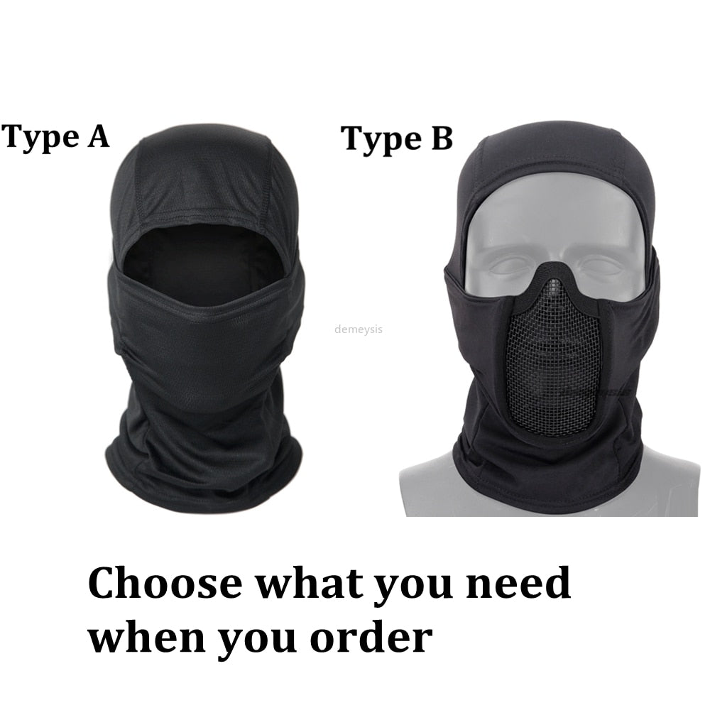 Mesh Balaclava Half-Face Protection