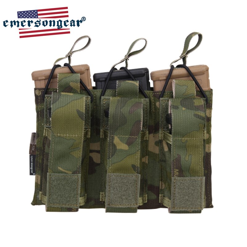 Tactical 5.56 Pistol Triple Open Top Magazine Pouch MOLLE