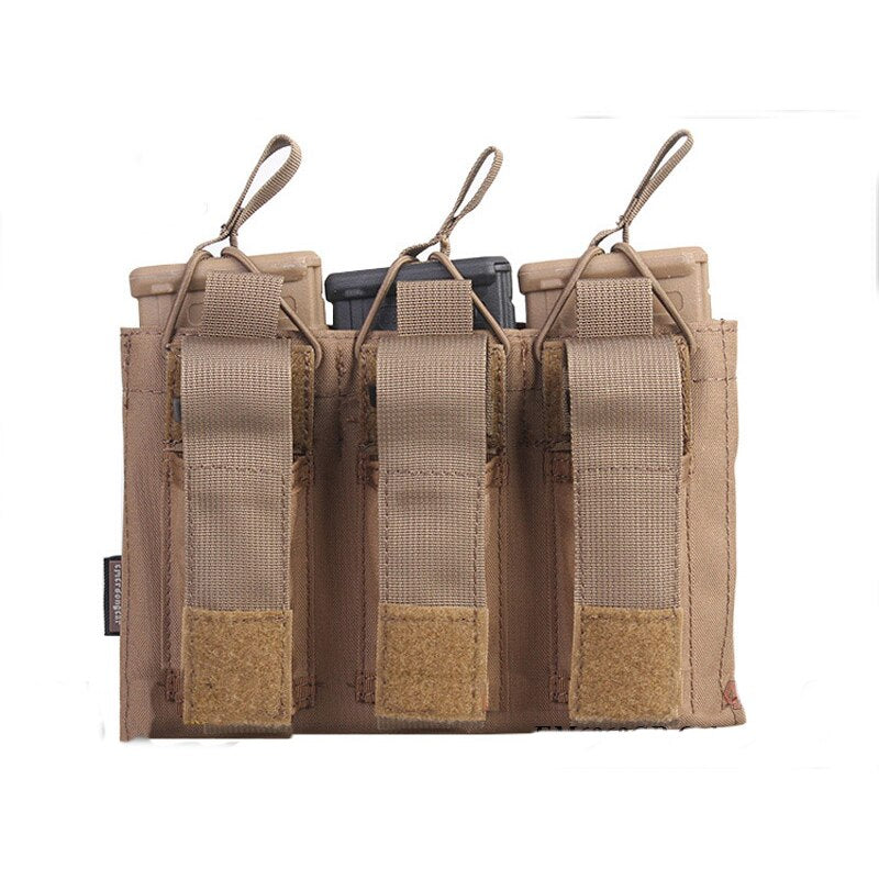 Tactical 5.56 Pistol Triple Open Top Magazine Pouch MOLLE