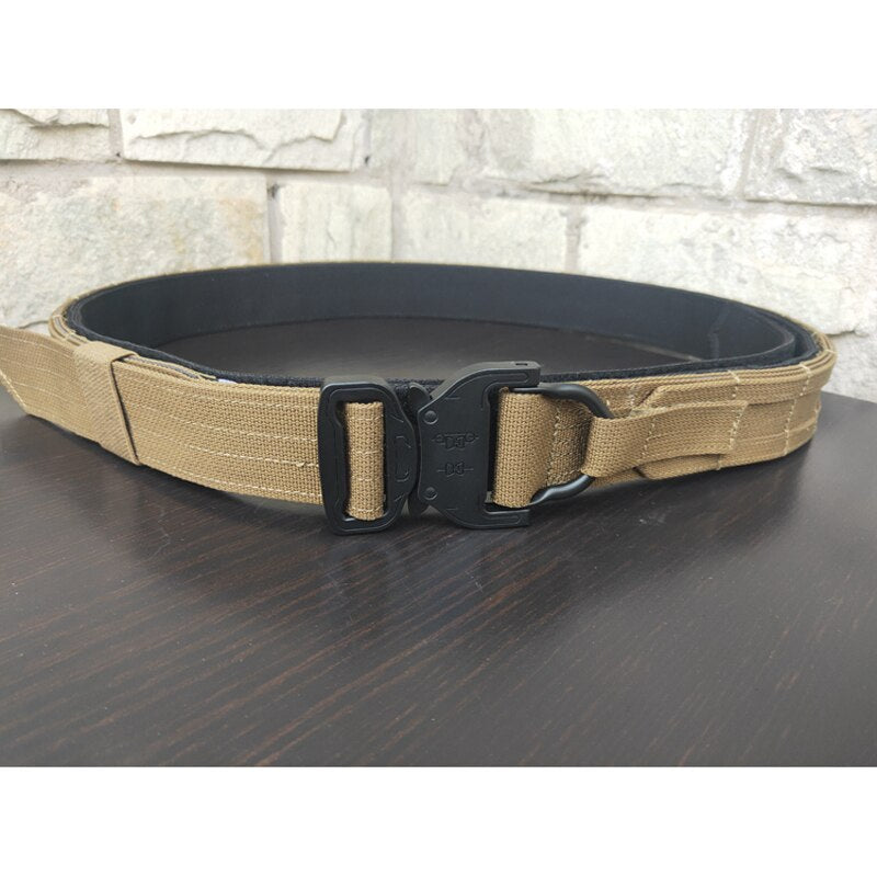 Two-Piece Slim Tactical Molle Belt