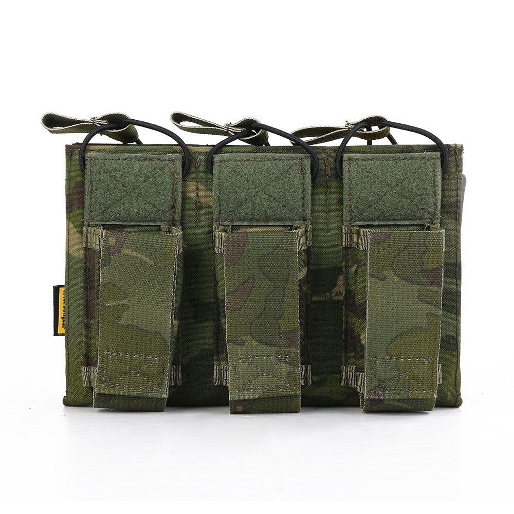 Tactical 5.56 Pistol Triple Open Top Magazine Pouch MOLLE