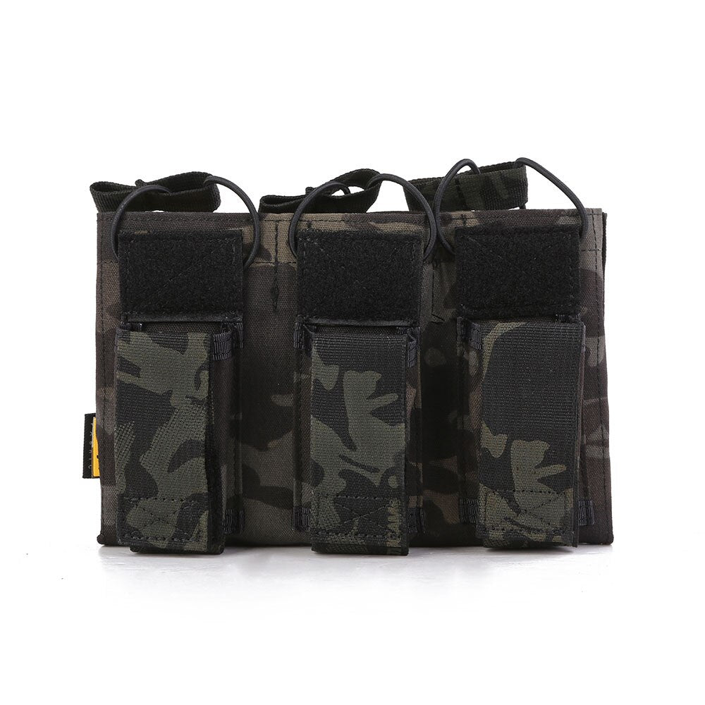 Tactical 5.56 Pistol Triple Open Top Magazine Pouch MOLLE