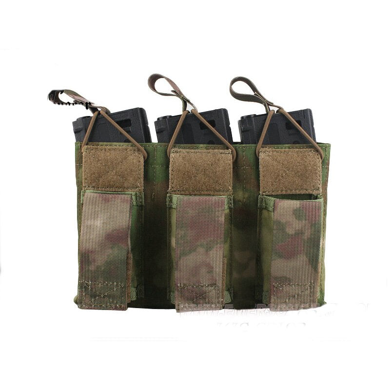 Tactical 5.56 Pistol Triple Open Top Magazine Pouch MOLLE